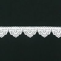 25373-Borte-Spitzenborte-weiss-Wellen-Blume-Meterware-4c.jpg Borte Spitzenborte Häkelborte Wellen weiß 4cm Höhe