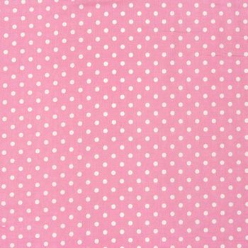 Baumwollstoff Punkte groß Ø 7mm rosa weiß