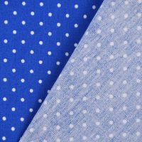 Baumwollstoff Punkte klein Ø 1mm königsblau weiß