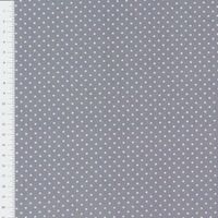 Baumwollstoff Punkte klein Ø 1mm grau weiß