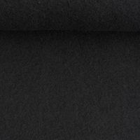 Walkloden Mantelstoff Wollstoff aus reiner Schurwolle schwarz 147cm