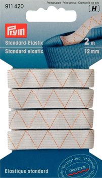 Prym Standard Elastic Gummiband 12mm 2m weiß