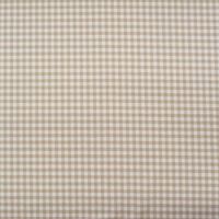 Dekostoff Dobby Landhausstoff Meterware kariert weiß beige 1.40m