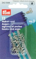 26949-Prym--12--Federhaken--und--Augen--MS1--silber.jpg Prym 12 Federhaken und Augen MS1 silber