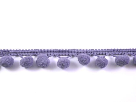 Bommelborte PomPom Borte Zierband dunkelgrau Breite: 1,2cm