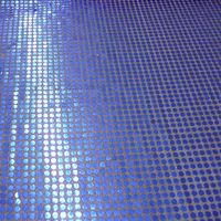 Kreativstoff Pailletten Lurex Stoff blau schwarz 6mmØ 1.1m Breite