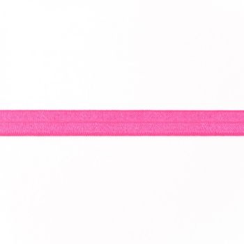 Schrägband Gummi elastisch pink 1.5cm