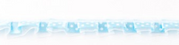 Satinband mit Organza und Punkten hellblau 1.9cm