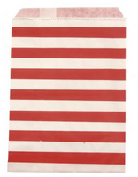 Rayher Papiertütchen Tüten Lebensmittelecht rot weiß Streifen 25 Stück 12.9x16.8cm
