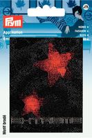 Applikation Patch schwarz rot 6.5x8.5cm