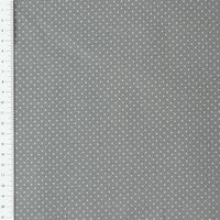 Baumwollstoff Punkte mini Ø 1mm grau weiß