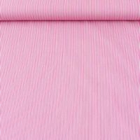 Baumwollstoff Streifen pink weiß 1.4m Breite