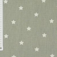 Baumwollstoff Twinkle Sterne grau weiß Stoff Gardinenstoff Dekostoff