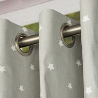 Baumwollstoff Twinkle Sterne grau weiß Stoff Gardinenstoff Dekostoff