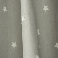 Baumwollstoff Twinkle Sterne grau weiß Stoff Gardinenstoff Dekostoff