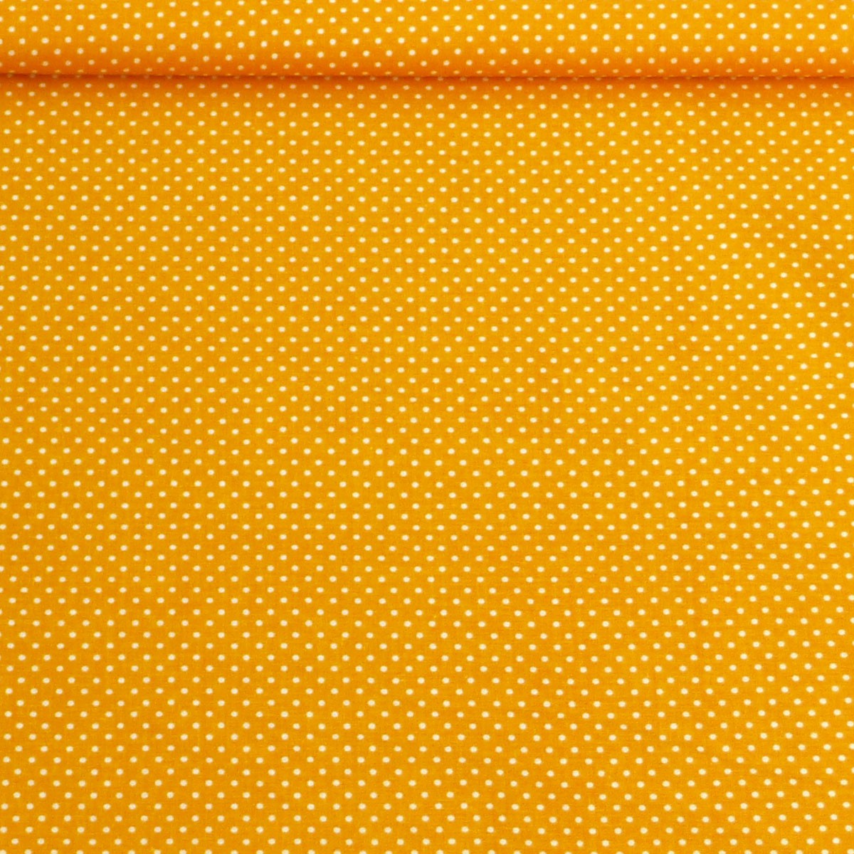 Baumwollstoff Punkte klein Ø 1mm gelb weiß