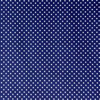 Baumwollstoff Punkte klein Ø 1mm  dunkelblau weiß