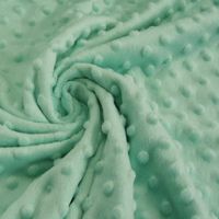 Fleece Minky dots Noppen mint grün Kuschel Stoff Flausch