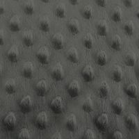 Fleece Minky dots Noppen dunkelgrau Kuschel Stoff Flausch