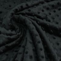 29490-Pluesch--Fell--Flausch--Stoff--Minky--dots--N.jpg Fleece Minky dots Noppen schwarz Kuschel Stoff Flausch