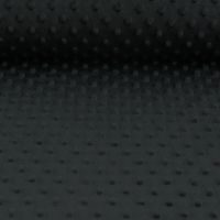 29490-Pluesch--Fell--Flausch--Stoff--Minky--dots-_1.jpg Fleece Minky dots Noppen schwarz Kuschel Stoff Flausch