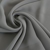 Chiffon Meterware grau