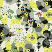 29646-Baumwollstoff--Stoff--Meterware--Canvas--Kayo.jpg Canvas Kayo Horaguchi Eule Bambi grau gelb