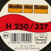 Vlieseline Bügelvlies H250 schwarz 90cm Breite