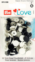 Prym Color Snaps Druckknöpfe Ø12.4mm schwarz grau weiß