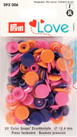 Prym Color Snaps Druckknöpfe Ø12.4mm pink lila orange je 10 Stück