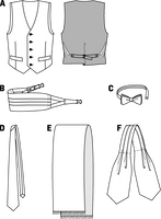 BurdaSchnittmuster3403Weste / Accessoires