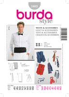 BurdaSchnittmuster3403Weste / Accessoires