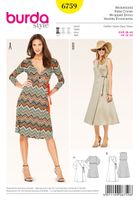 Burda Schnittmuster 6759 Wickelkleid