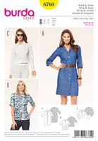 Burda Schnittmuster 6760 Kleid. Jacke
