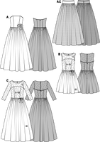 Burda Schnittmuster 6776 Brautkleid Korsagenkleid