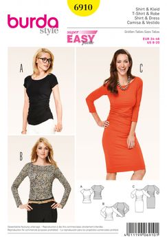 BurdaSchnittmuster6910Shirt & Kleid