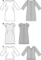 Burda Schnittmuster 7031 Kleid. Shirt