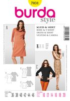 Burda Schnittmuster 7031 Kleid. Shirt
