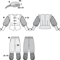 31308-BurdaSchnittmuster7467Landsknecht.png Burda Schnittmuster 7467 Landsknecht