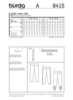Burda Schnittmuster 9415 Legging