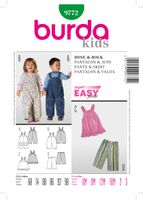 Burda Schnittmuster 9772 Latzhose / Rock
