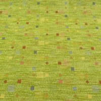 Möbelstoff Bezugsstoff Chenille WALSUM Kästchen grün 140cm Breite