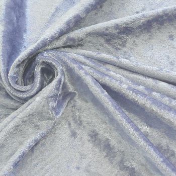 Samtstoff Kreativstoff Pannesamt einfarbig eisblau 1.5m