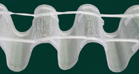 Gardinenband Wellenband Olymp mit Schlaufen volltransparent 1
