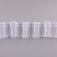 Gardinenband Wellenband Olymp mit Schlaufen volltransparent 1