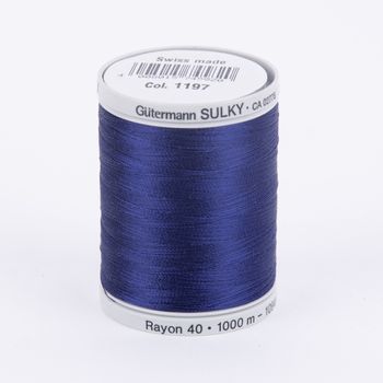 Stickgarn Farbnr. 1197 Gütermann 1000 Meter/Spule Viscose Sulky Rayon 40