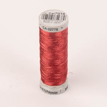 Metalleffekt-Faden Metallic Farbnr. 7014 rostrot 200 Meter/Spule