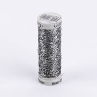 Metalleffekt-Faden Metallic Farbnr. 7023 silber schwarz 200 Meter/Spule