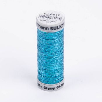 Metallic-Effektgarn Stickgarn Metalleffekt-Faden Farbnr. 6017 türkis 200 m