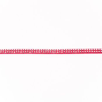 Wildleder Imitat Band pink mit silber farbigen Glitzer Steinen Meterware Breite: 0,5cm